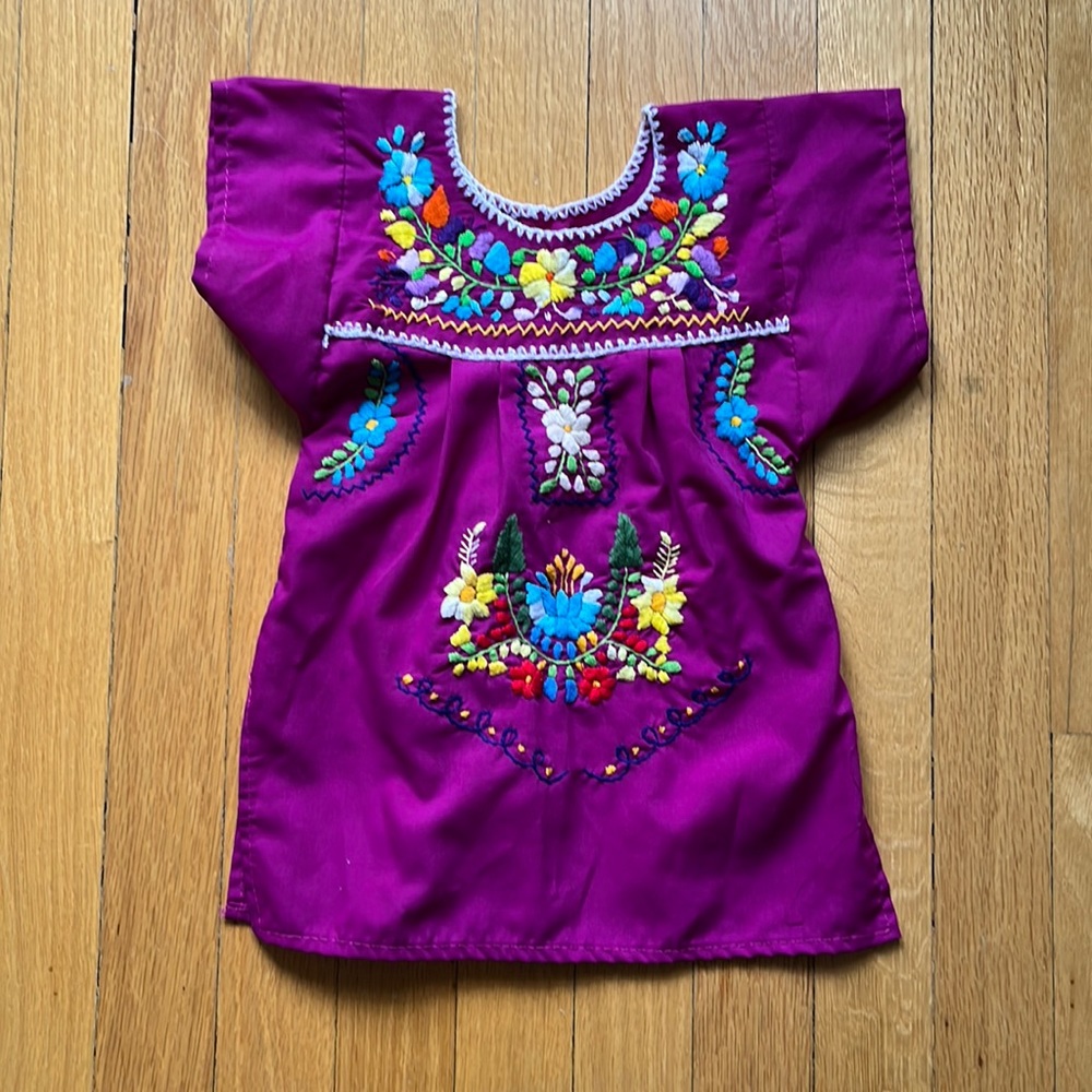 Toddler girl embroidered dress/top